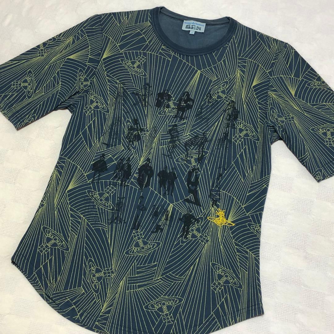 イタリア製 ヴィヴィアンウエストウッド マン Tシャツ 刺繍 オーブ