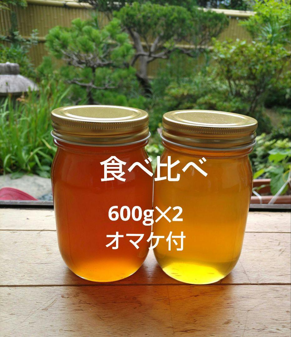 日本蜜蜂ハチミツ(食べ比べ)600g×2 日本ミツバチ蜂蜜（600g✕2）食べ比べ - メルカリ