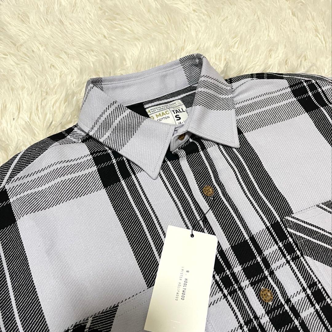 チェック シャツS