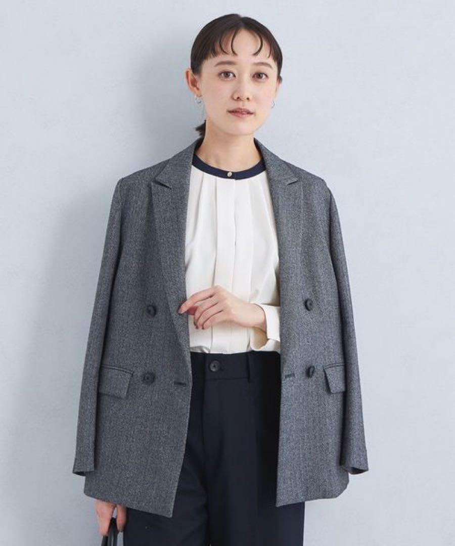 24ss】green label relaxingバイカラータックブラウス 白 - メルカリ