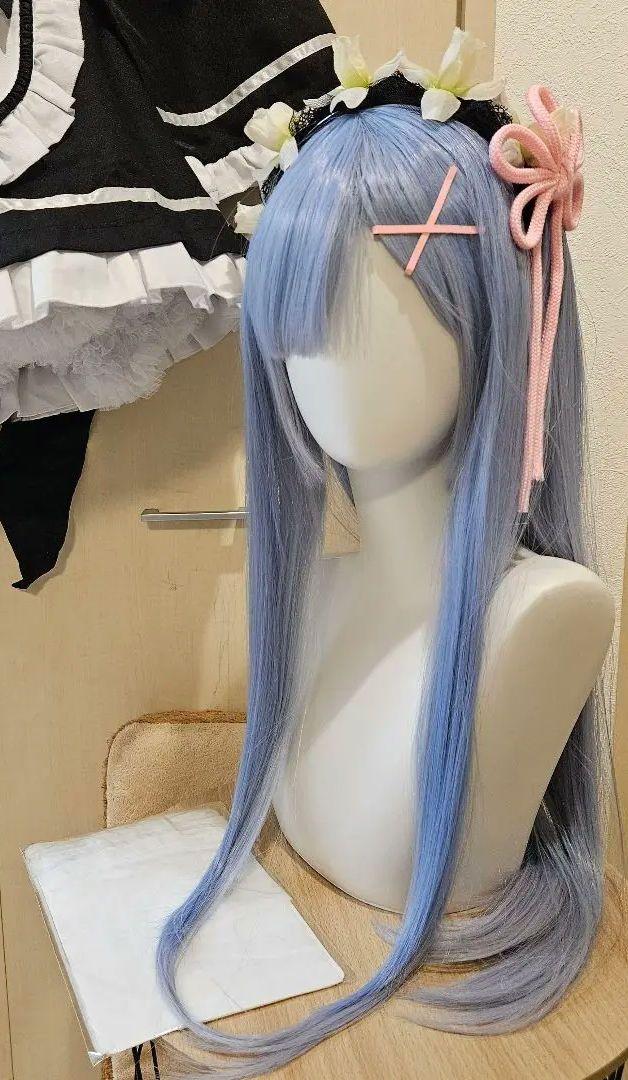 Re:ゼロから始める異世界生活　レム　コスプレ衣裳　ウィッグ付き　MーL