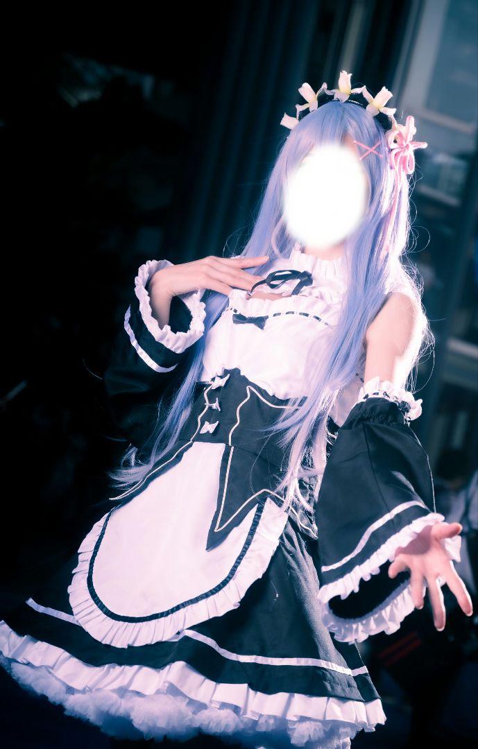 Re:ゼロから始める異世界生活　レム　コスプレ衣裳　ウィッグ付き　MーL