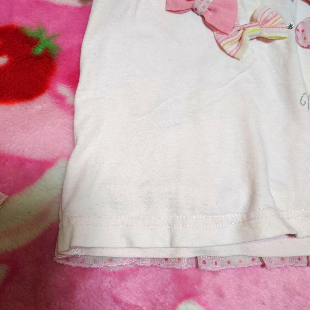 142 メゾピアノ セットアップ 100 リボン ピンク 可愛い