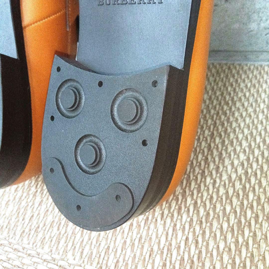 【未使用級】BURBERRY バーバリー スリッポン ビジネスシューズ25.5茶
