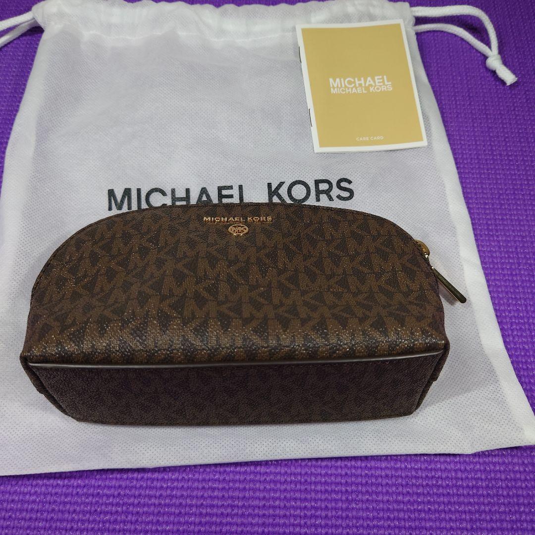 MICHAEL KORS ブラウンポーチ MICHAEL KORS ブラウン ポーチ - メルカリ