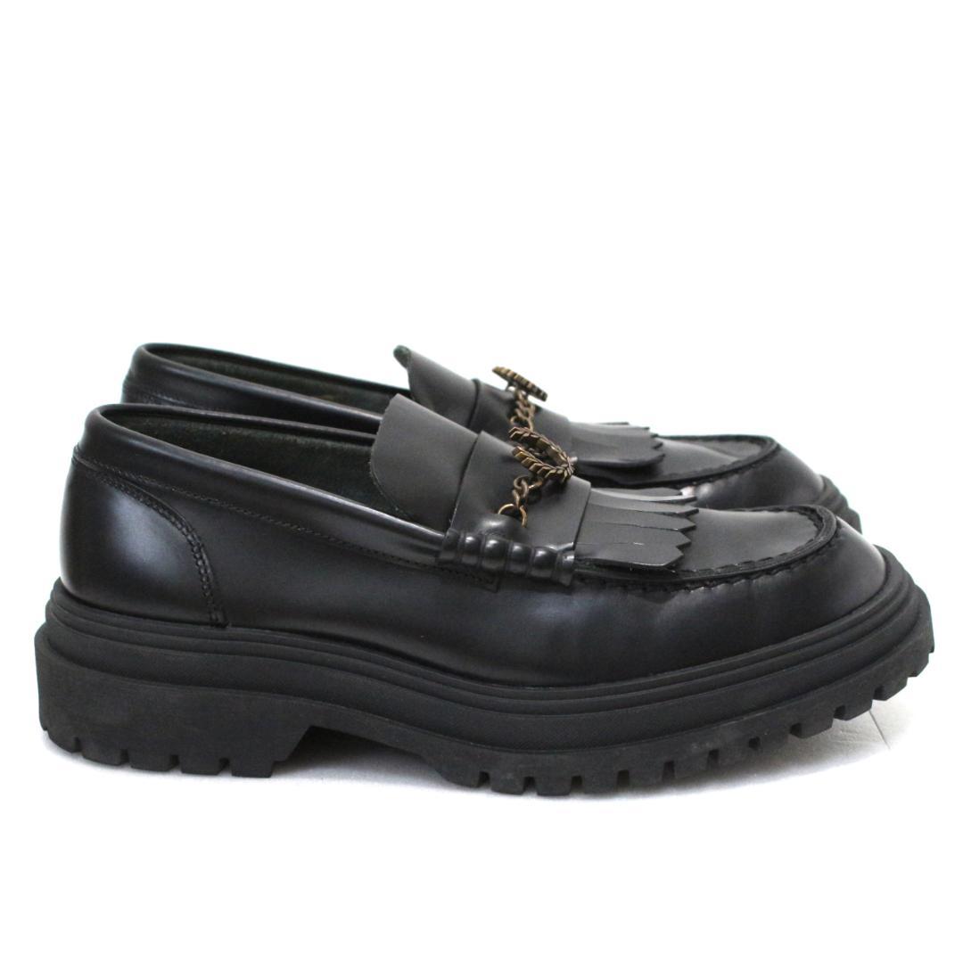 未使用級 フレッドペリー CHAIN LOAFER 厚底 レザー ローファー