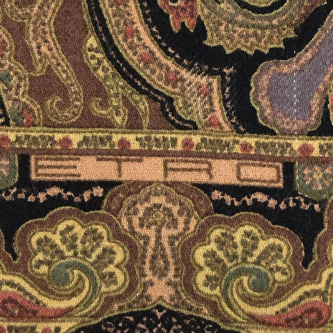 極美品☆ETRO エトロ シルク混 イタリア ペイズリー 大判ストール スカーフ 美品】ETRO エトロ ペイズリー シルク混 イタリア 大判ストール