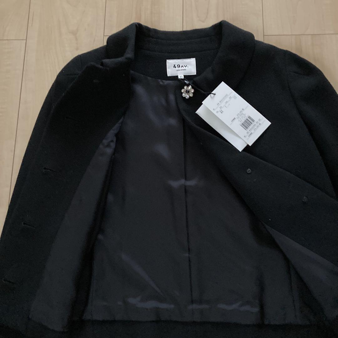 お歳暮 のし 新品未使用49AV.JUNKO SHIMADA 40 花形ボタン ジャケット40 ジャケット・アウター