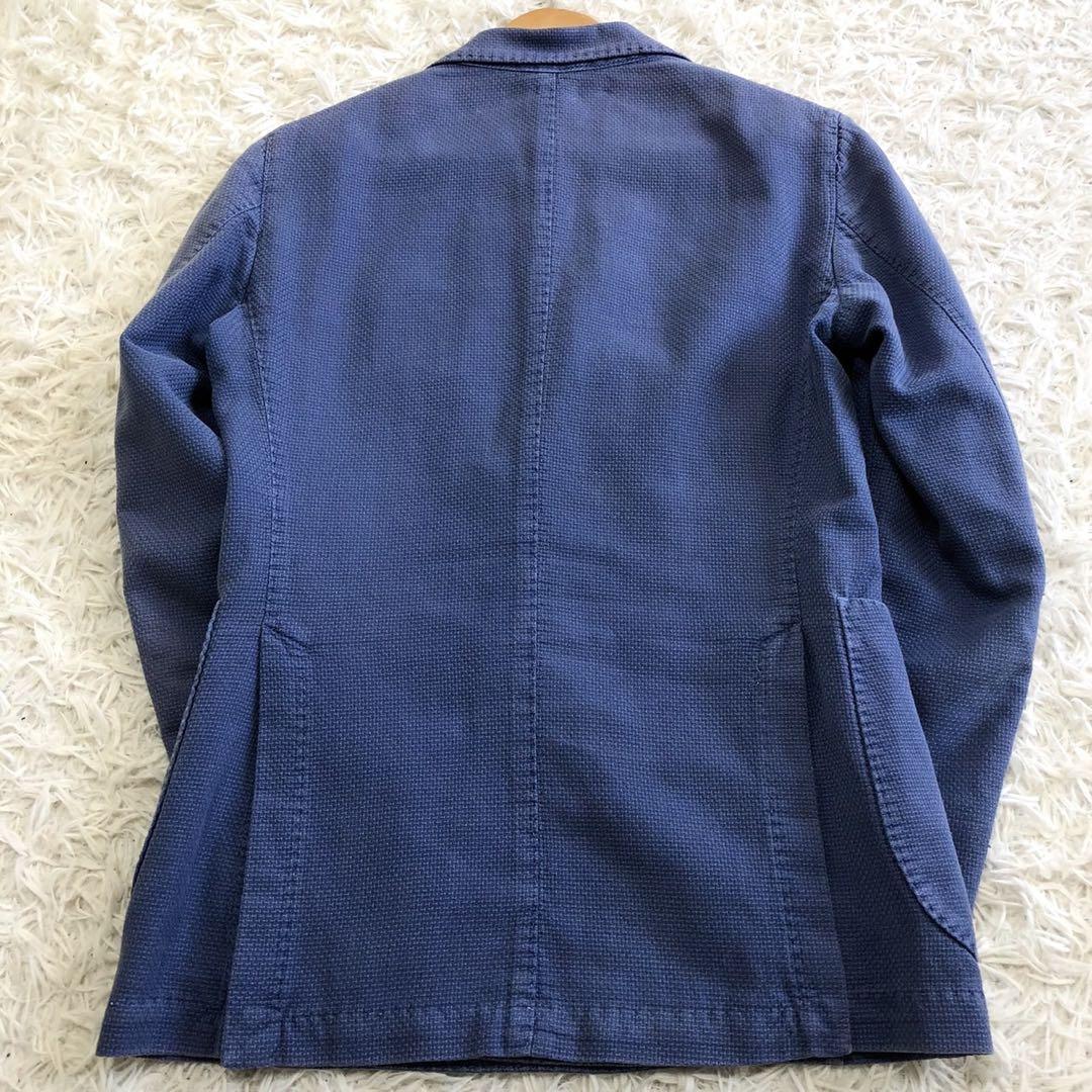 美品✨L.B.M.1911 コットン&リネン ダブルジャケット ブルー系