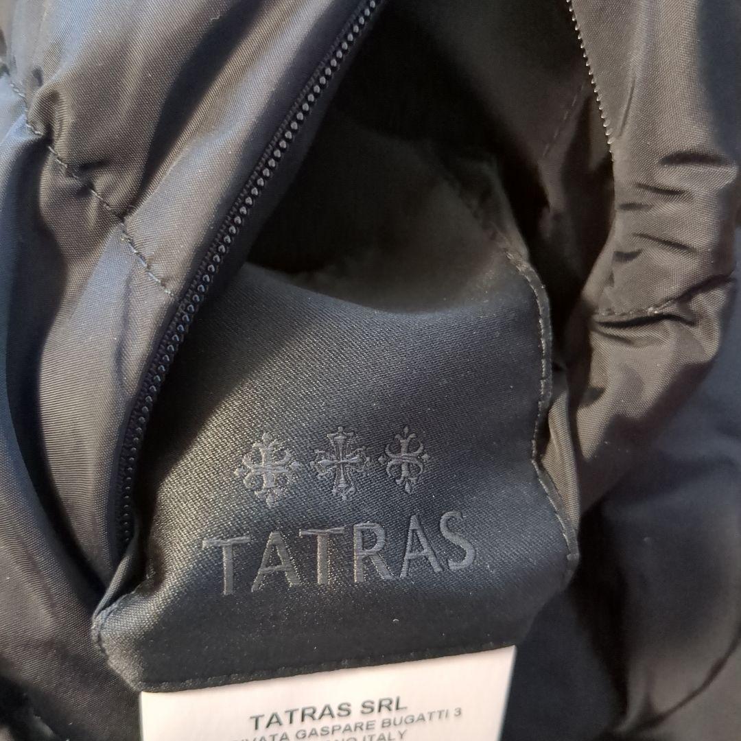 TATRAS ファー付き黒ダウンジャケット02 リバーシブル