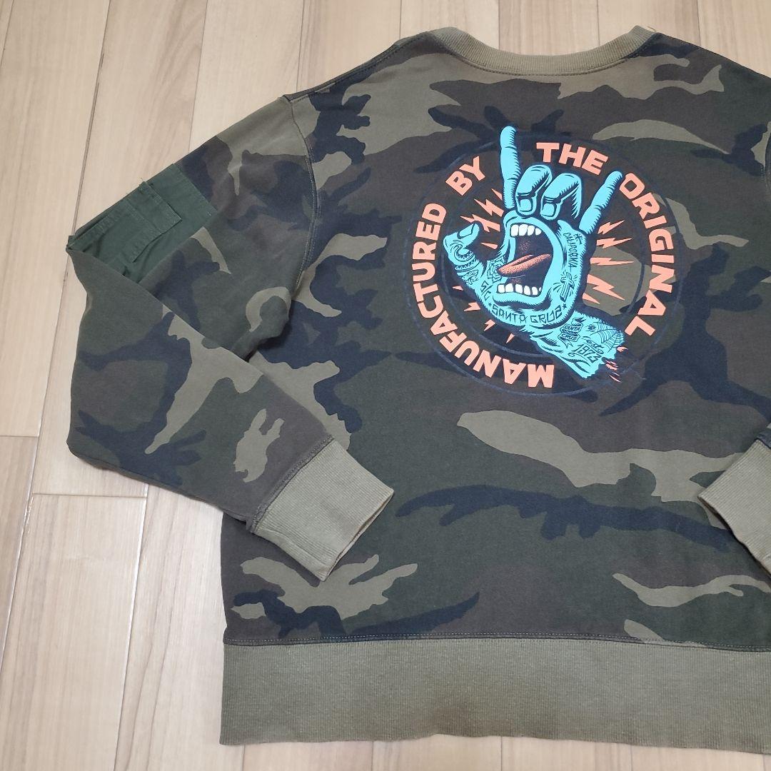 ALPHA INDUSTRIES × SANTA CRUZ コラボ 裏毛 迷彩柄