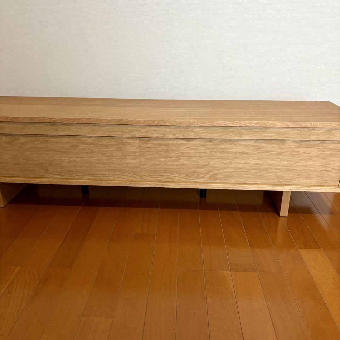 無印良品 MUJI オーク材AVラック・薄型(引戸)・幅150cm