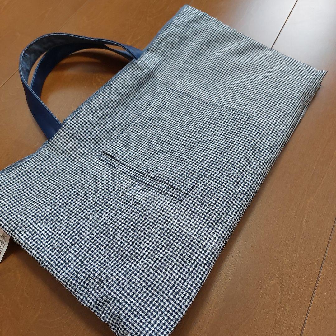 familiar　デニム　レッスンバック　くまさんフェルトアップリケ底合成皮革