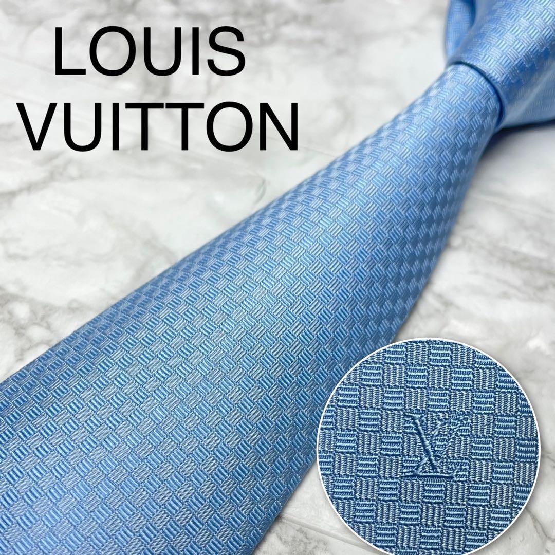 LOUIS VUITTON ルイヴィトン ソリッドタイ ネクタイ マイクロダミエ