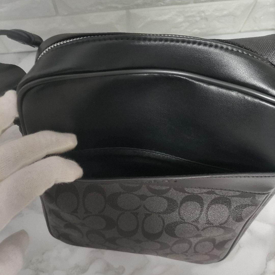 COACH コーチ シグネチャーショルダー ブラック メンズ チャコール