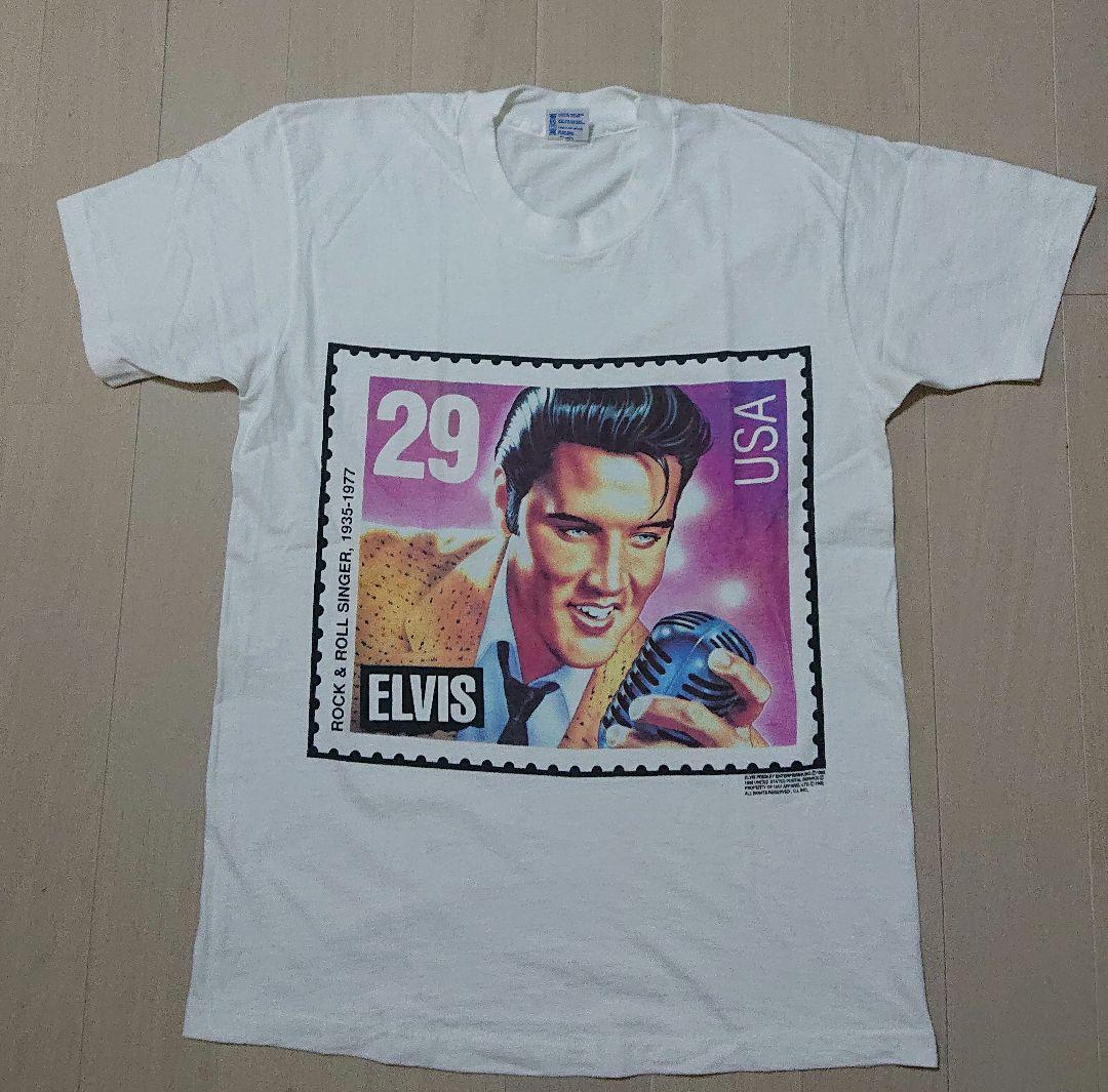 エルビス・プレスリー 切手デザイン Tシャツ バンド ロック 90 ヴィンテージ