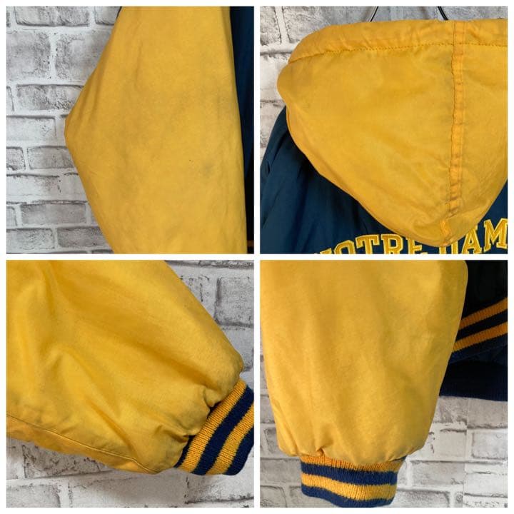 激レア!90s カレッジロゴ 切替 スタジャン 刺繍ロゴ リブライン 希少