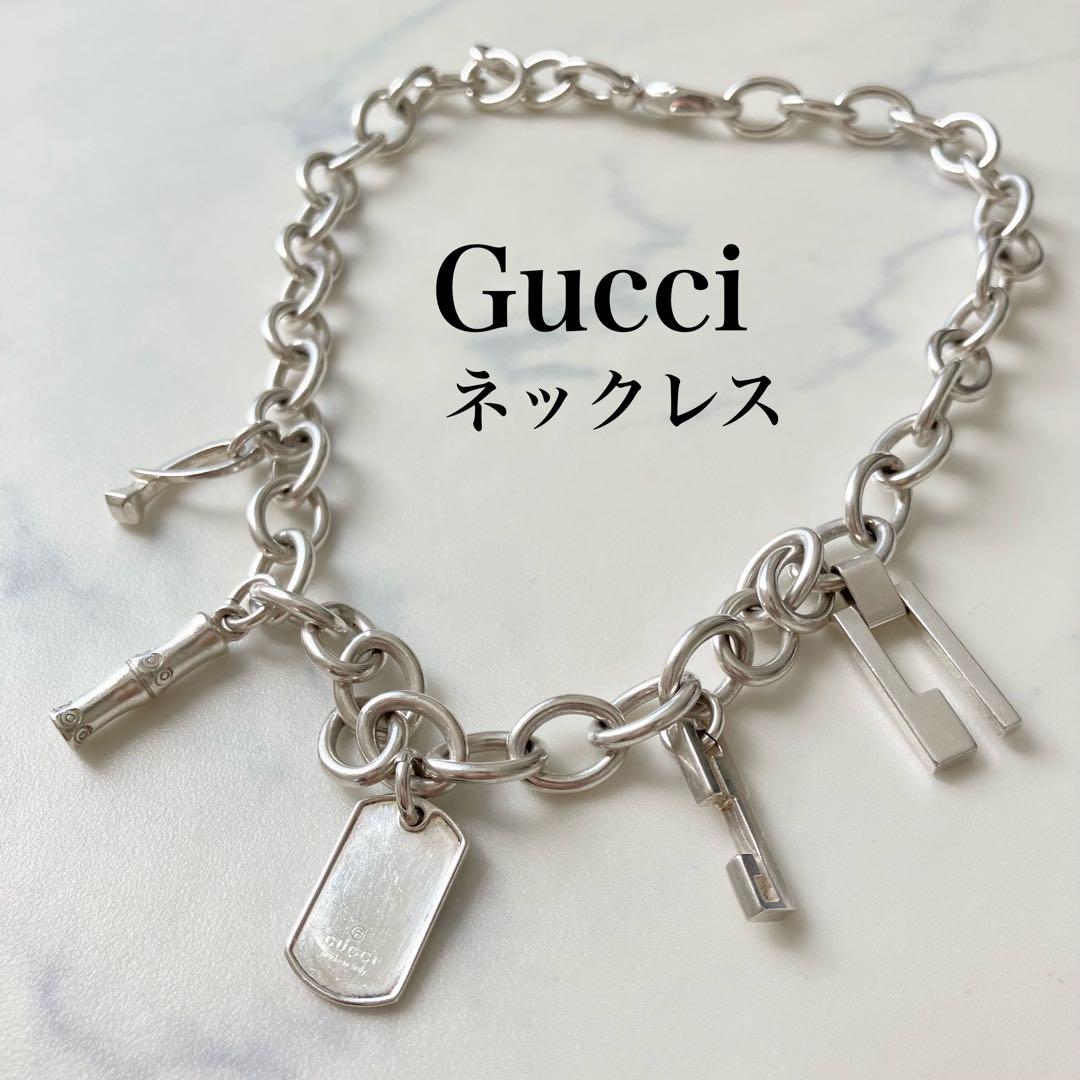 【日本製】 Gucci✨5チャーム ネックレス silver925 ブレスレット アクセサリー