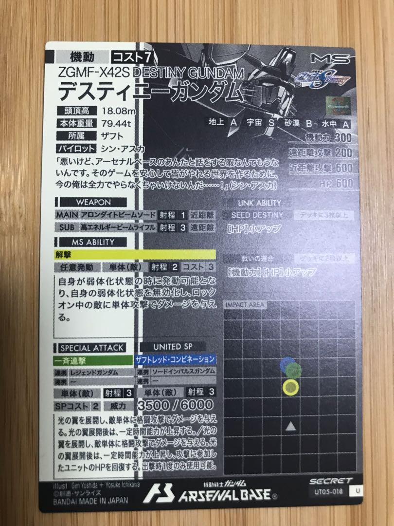 アーセナルベース　デスティニーガンダム　シークレット