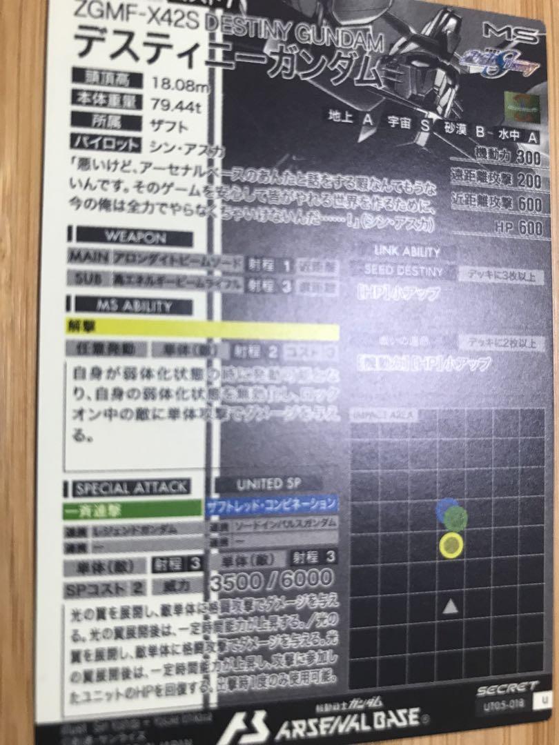 アーセナルベース　デスティニーガンダム　シークレット