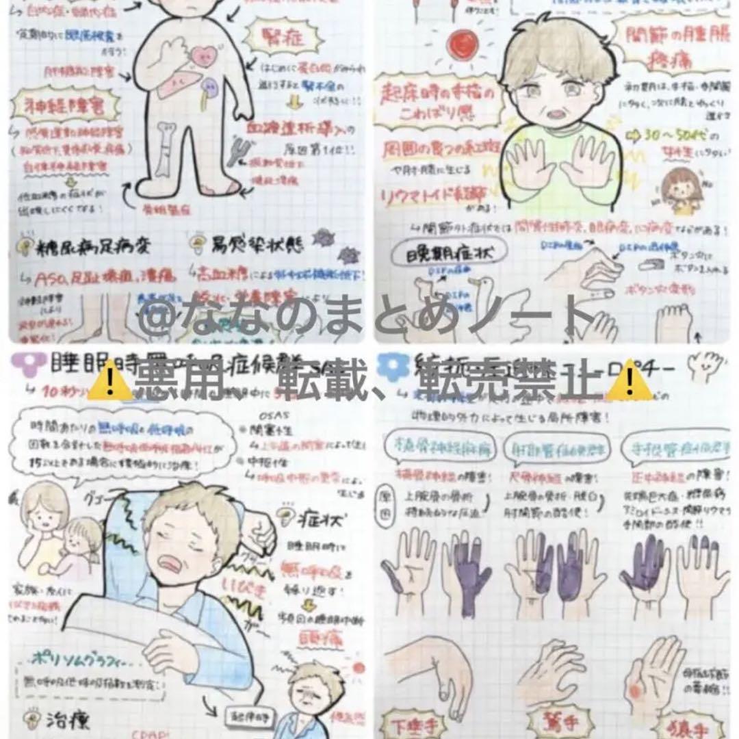 解剖生理+重要項目+頻出疾患まとめノート 3セット
