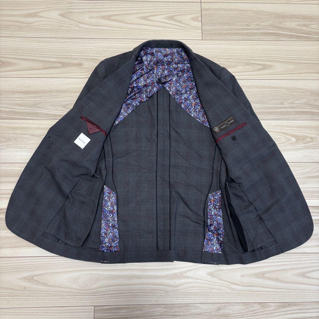 美品✨Paul smith テーラードジャケット 花柄 チェック ロロピアーナ 希少 M ポールスミス ロロピアーナ 花柄 フラワー テーラード