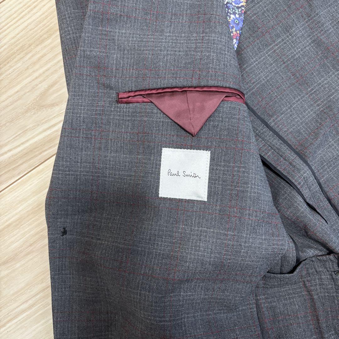美品✨Paul smith テーラードジャケット 花柄 チェック ロロピアーナ 極美品 ポールスミス テーラードジャケット チェック 花柄