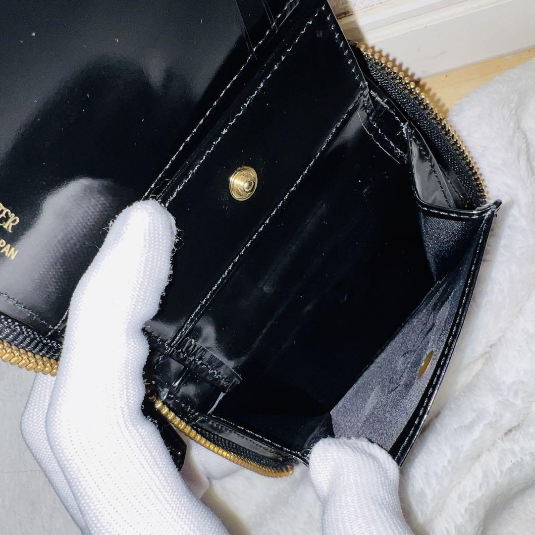 数回使用程度】PORTER ポーター 二つ折り財布 ラウンドファスナー