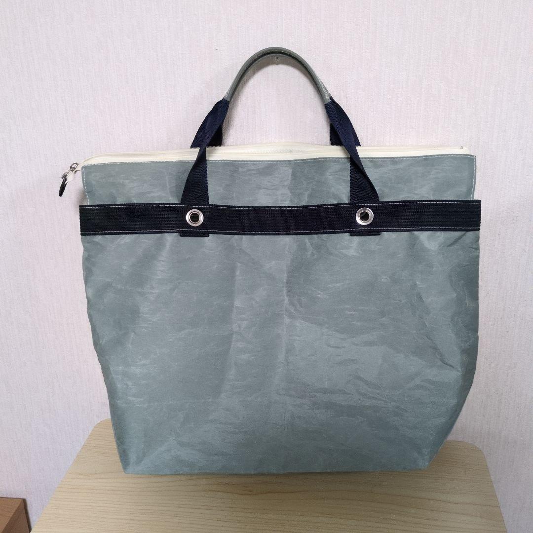 み*ん様 JIB/ジブ★ファスナー付きトートバッグ　M　旅行サイズ　グレー　美品