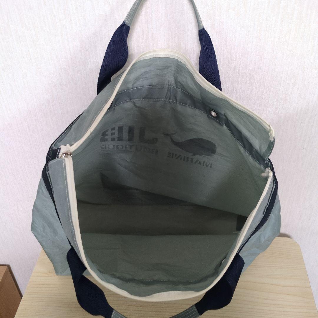 み*ん様 JIB/ジブ★ファスナー付きトートバッグ　M　旅行サイズ　グレー　美品
