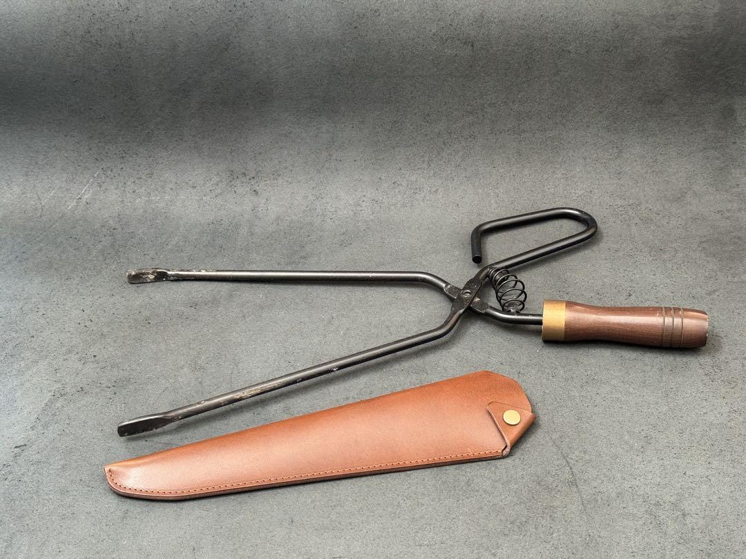 ベントラックス　火バサミ　レザーケース付き VENTLAX TAKIBI TONGS LEATHER SHEATH 焚き火トング レザー