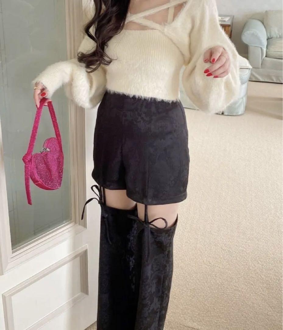【amerge】 アメルジュ　2way JQ リボンパンツ　ホワイト　完売品 アメルジュ 2way JQ ribbon pants amerge. - メルカリ