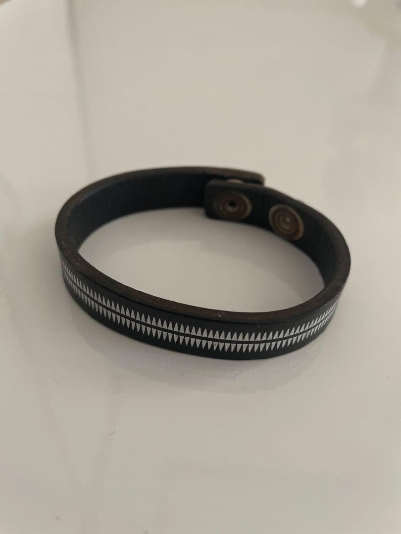 undercover giz 黒 レザー バングル