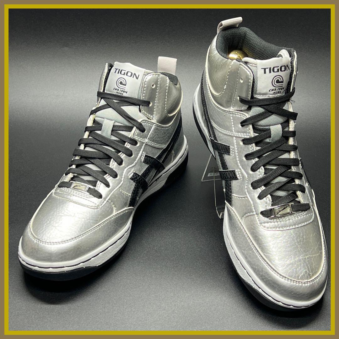 asics Tiger スニーカー シルバー TIGON デッドストック 展示品