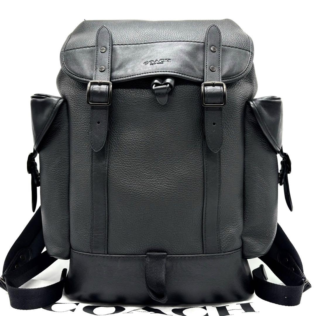 【極美品】COACH リュック ヒッチ バックパック ブラック レザー ビジネス