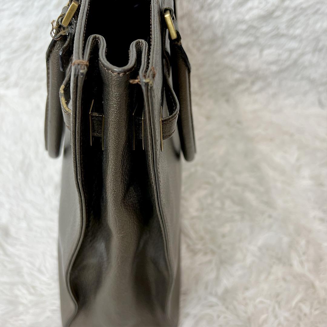 CELINE セリーヌ ベルト レザー トートバッグ ハンドバッグ ヴィンテージ CELINE セリーヌ ベルト レザー トートバッグ ハンドバッグ