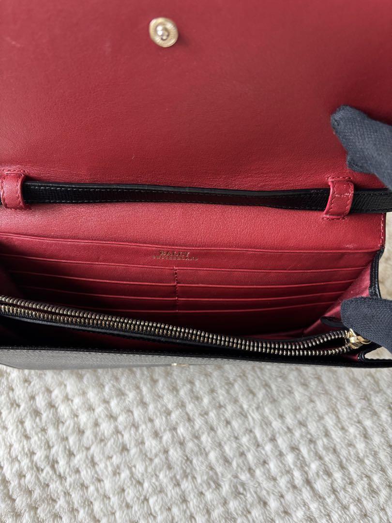 美品 BALLY バリー 本革 レザー ウォレット ショルダーバッグ 斜め掛け