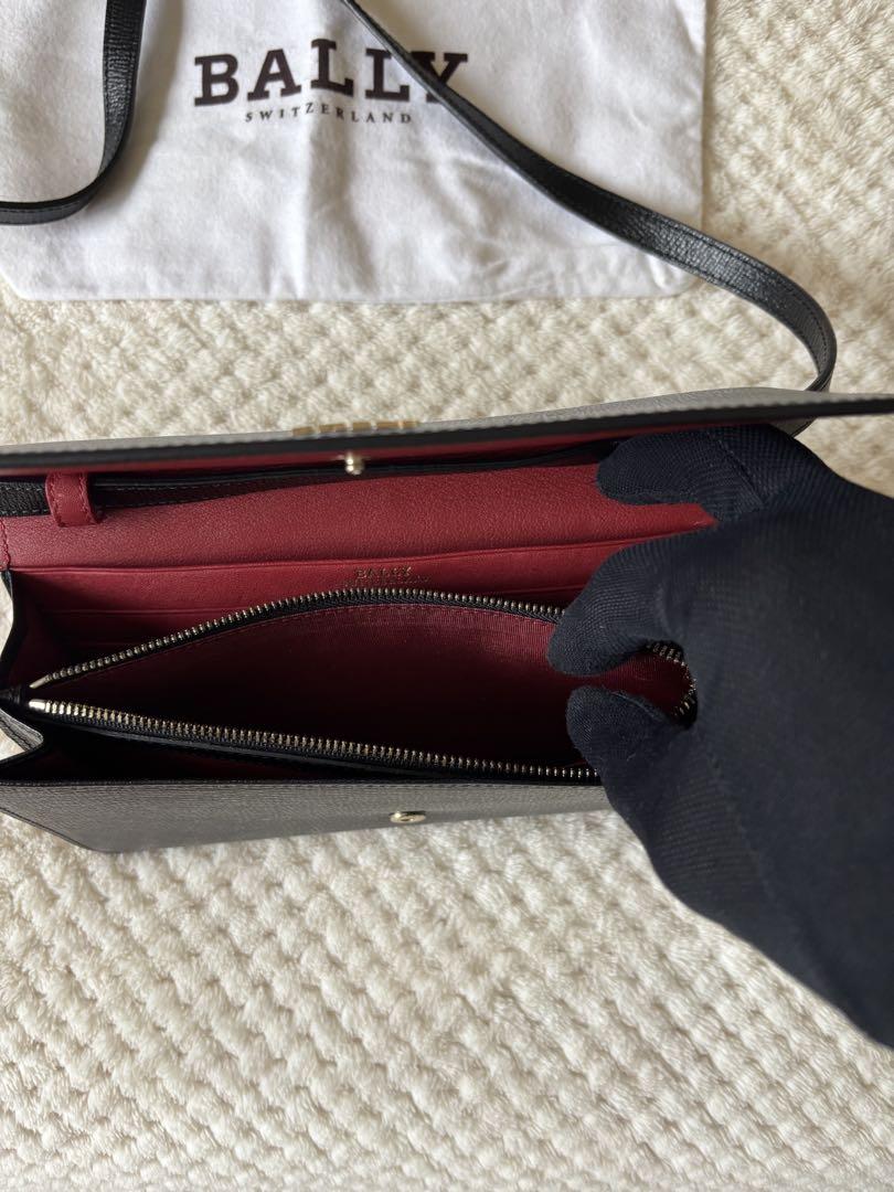 美品 BALLY バリー 本革 レザー ウォレット ショルダーバッグ 斜め掛け