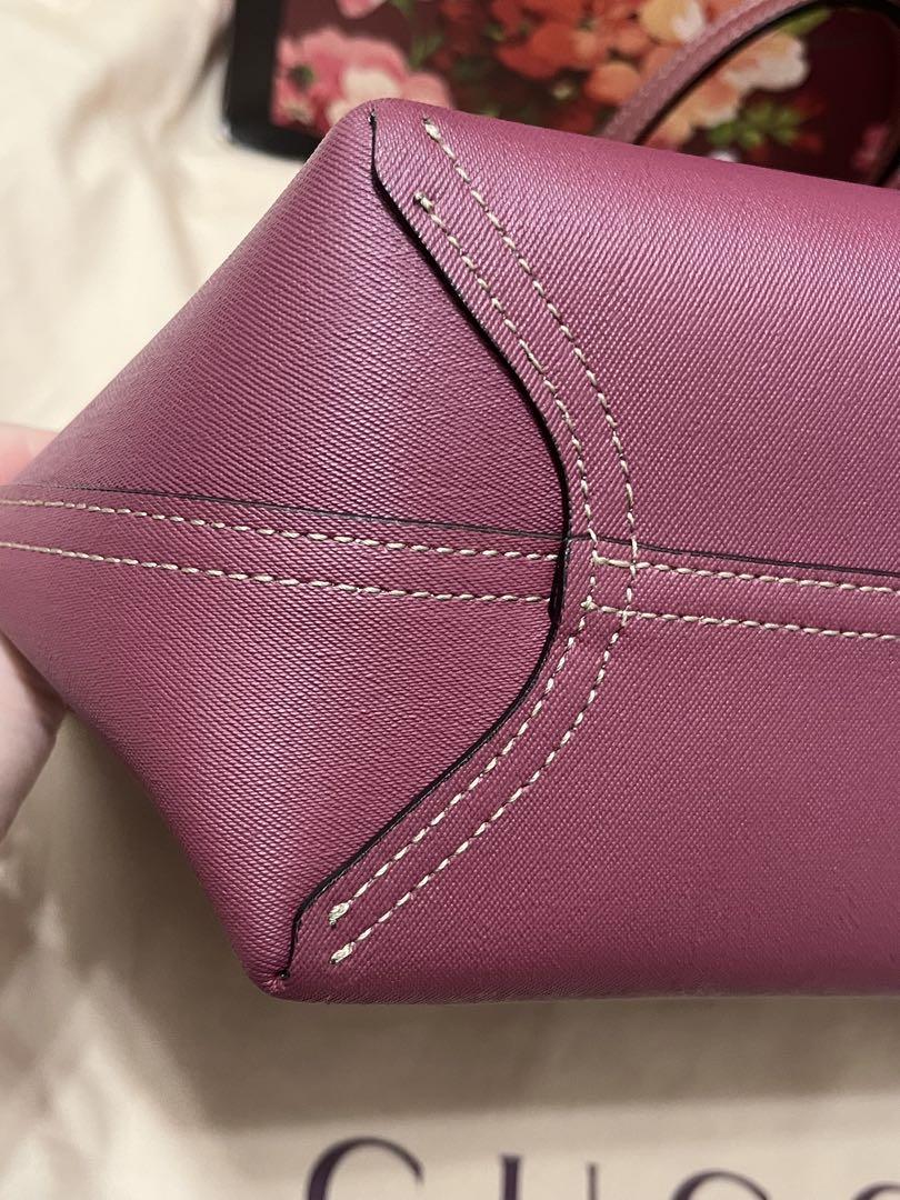 【美品】　グッチブルームストートバッグリバーシブル レザーPVC 美品】 グッチブルームストートバッグリバーシブル レザーPVC