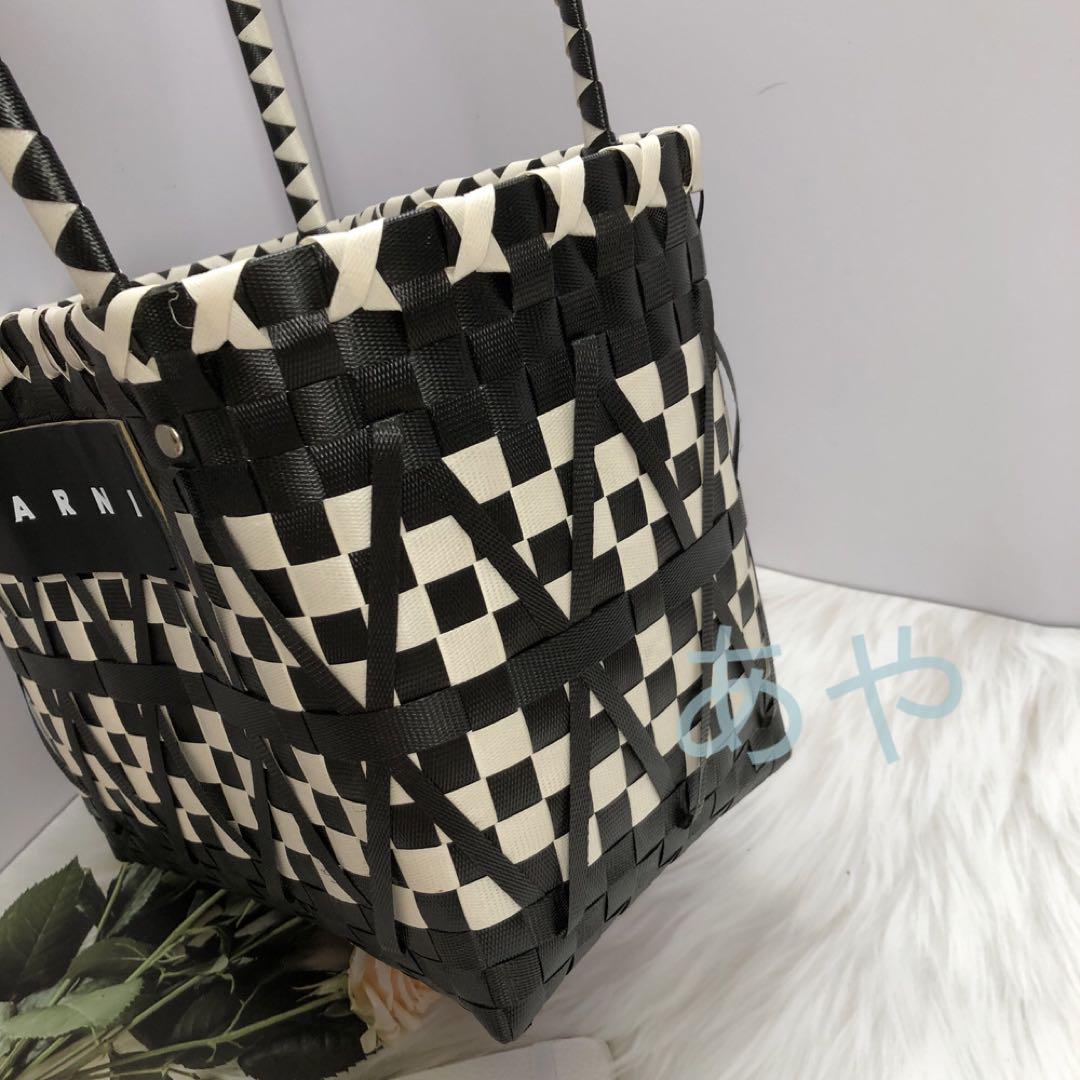 MARNI チェッカーパターン かごバッグ MARNI タイムセール マルニ かごバッグ バスケット マイクロ