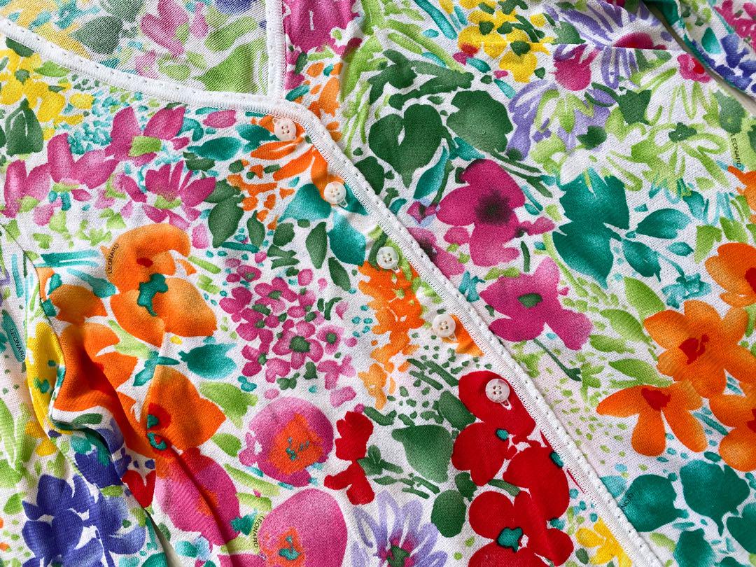 LEONARD レオナール 花柄 カーディガン（LEONARD レオナール 花