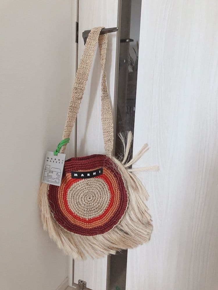 未使用　希少レア　MARNI マルニ　フィケサークル/ストローショルダーバッグ