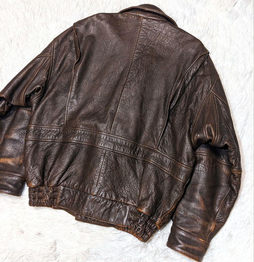 ジャケット・アウター 80s real leather jacket a-2 brown y2k