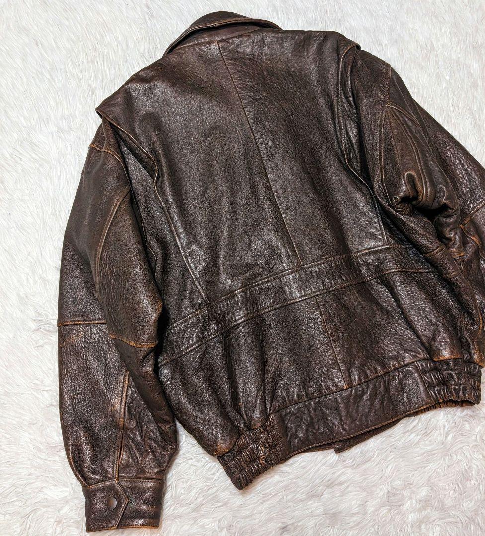 ジャケット・アウター 80s real leather jacket a-2 brown y2k