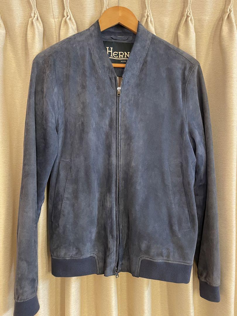 【美品】HERNO ヘルノ ゴートスエードレザーブルゾン