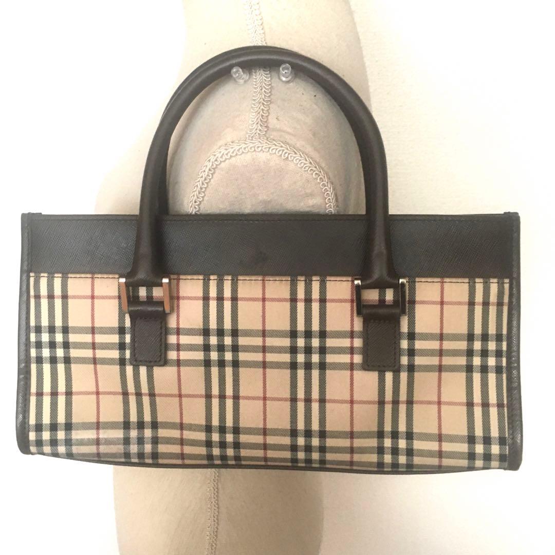 SG3302B バーバリー ハンド トートバッグ チェック 旅行 ビジネス