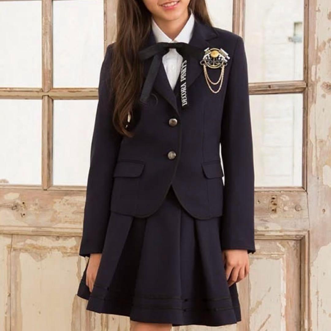 美品 デコラピンキーズ フォーマル ワンピース 卒業入学 160 ジャンスカ DECORA PINKY'S 入学式 子供服 女 服 ワンピース 子供 卒園式