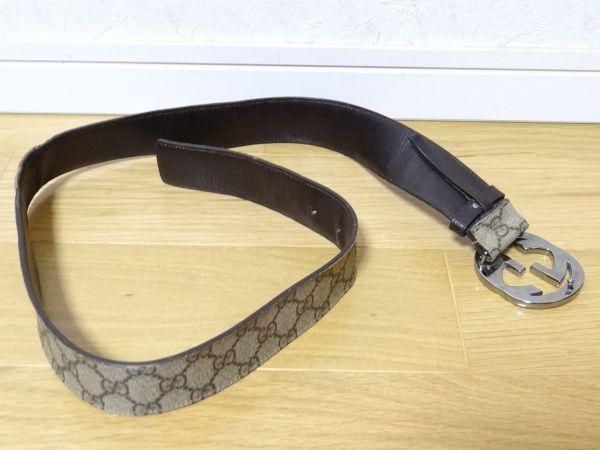 希少 ビンテージ イタリア製 GUCCI グッチ レザーベルト 長さ94cm