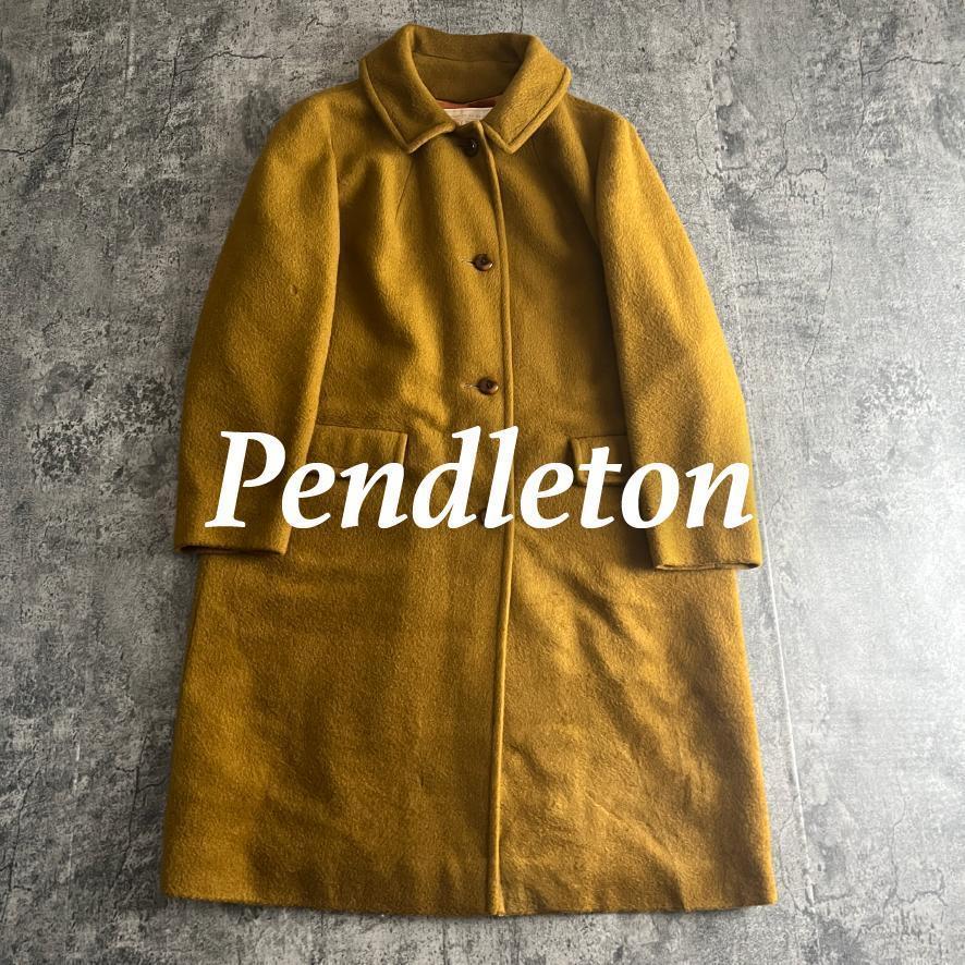 80s- Pendleton 古着 イエロー ウール チェスターコート