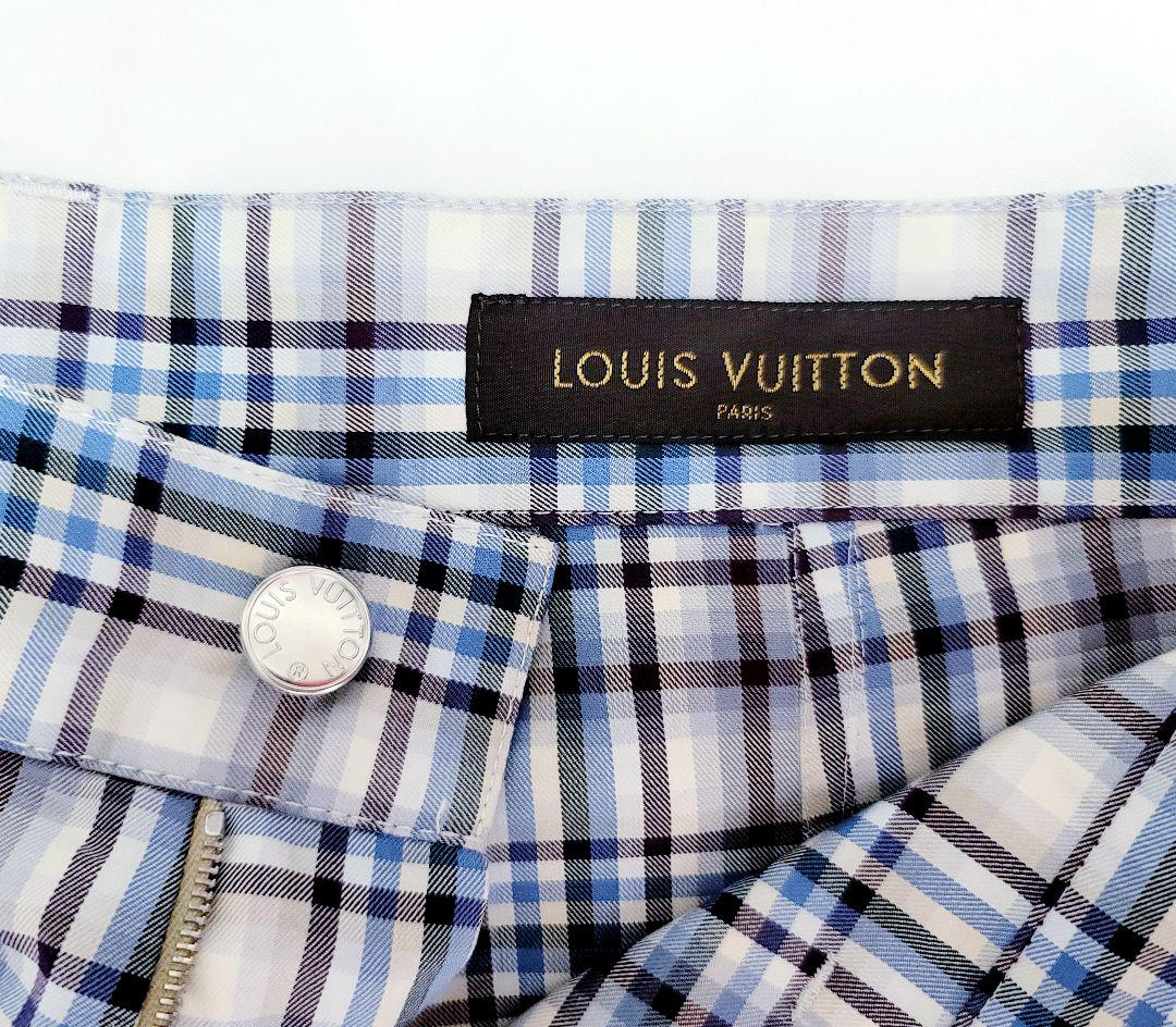 ルイヴィトン　LOUIS VUITTON　チェック柄　ショートパンツ ルイヴィトン LOUIS VUITTON チェック柄 ショートパンツ - メルカリ